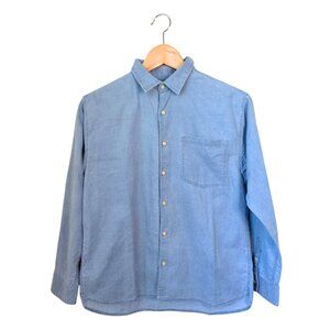 ZARA Blue Chambray Button-Up Shirt - Size 10 (Kids 140 cm)